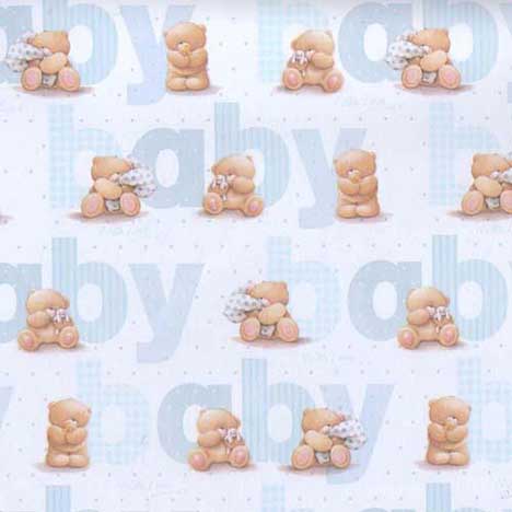 Baby Blue Forever Friends Gift Wrap